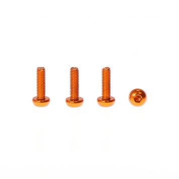 M3 x 8MM Aluminum Socket Button Head Metric Screws – Orange