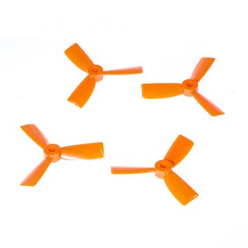 T3045BN 3x4.5" Tri-Blade Bullnose Props "Indestructible" - Orange - (Set of 4)