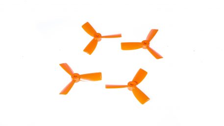 T3045BN 3x4.5" Tri-Blade Bullnose Props "Indestructible" - Orange - (Set of 4)