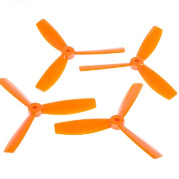 DAL T5045BN 5x4.5" Tri-Blade Bullnose Props "Indestructible" - Orange - (Set of 4)