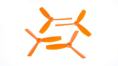DAL T5045BN 5x4.5" Tri-Blade Bullnose Props "Indestructible" - Orange - (Set of 4)