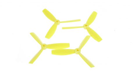 DAL T5045BN 5x4.5" Tri-Blade Bullnose Props "Indestructible" - Yellow - (Set of 4)