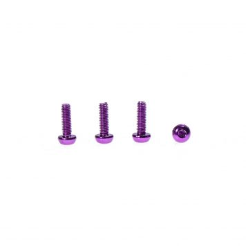 M3 x 10MM Aluminum Socket Button Head Metric Screws – Purple (4pcs)