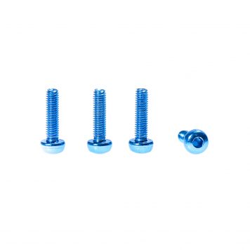 M3 x 12MM Aluminum Socket Button Head Metric Screws – Blue (4pcs)