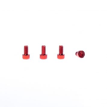 M3 x 6MM Aluminum Socket Cap Head Metric Screws – Red (4pcs)