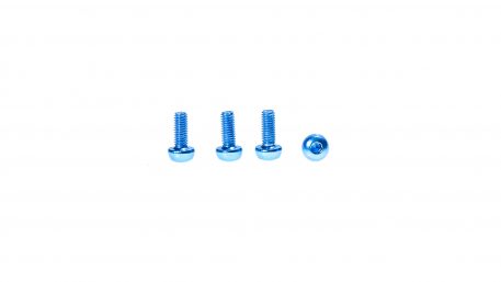 M3 x 8MM Aluminum Socket Button Head Metric Screws – Blue (4pcs)