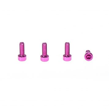 M3 x 12MM Aluminum Socket Cap Head Metric Screws - Pink (4pcs)