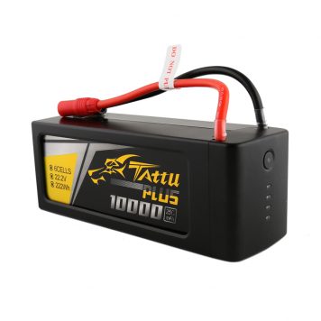 Tattu Plus 10000mAh 22.2V 25C 6S1P Lipo Smart Battery Pack with AS150+XT150 plug